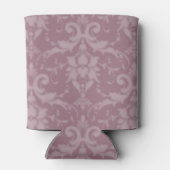 Mauve Elegant Damask Personalisiert Can Cooler Dosenkühler (Rückseite)
