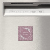 Mauve Elegant Damask Personalisiert Magnet (In Situ (Geschirrspüler))