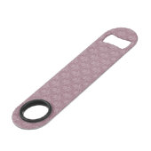Mauve Elegant Damask Personalisierter Bar Key (Rückseite Schrägansicht)