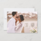 Mauve Elegant Script Foto Wedding danke You Card (Rückseite)