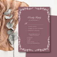 Mauve Elegant Vintag Floral Wedding