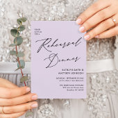 Mauve Elegante Script Probe Dinner Minimal QR Einladung