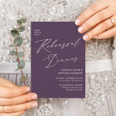 Mauve Elegante Script Probe Dinner Minimal QR Einladung