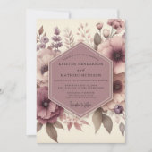 Mauve Ethereal Blossom Wedding Einladung (Vorderseite)
