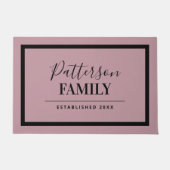 Mauve Family Monogram Fußmatte (Vorderseite)