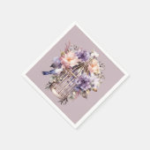 Mauve Finery Lila Pink Blue Birdcage Dusche Serviette (Ecke)