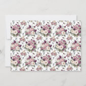Mauve Floral Botanical Note Card Mitteilungskarte (Vorderseite)