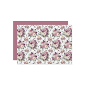 Mauve Floral Botanical Note Card Mitteilungskarte (Vorderseite/Rückseite Beispiel)