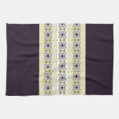 Mauve Floral Designed Geschirrtuch (Horizontal)