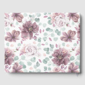 Mauve Floral Elegant Wedding Gästebuch (Rückseite)