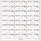 Mauve Floral Individual Guest Address Labels (Blatt)