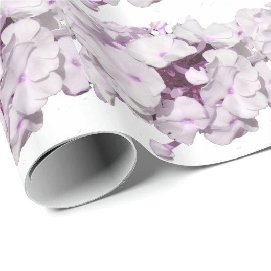 Mauve Floral Muster Wrapping Paper Geschenkpapier (Rolleneckpunkt)