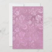 Mauve Floral Owls Gothic Bridesmaids Luncheon Einladung (Rückseite)