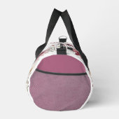 Mauve Floral Small Personalized Gym Duffel Bag Duffle Bag (Rechts)