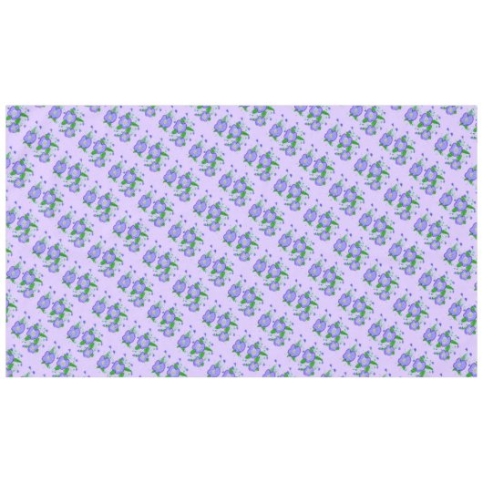 Mauve Floral Tablecloth Tischdecke (Vorderseite (Horizontal))