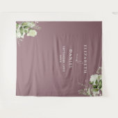 Mauve Floral Wedding Foto Stand Hintergrund Wandteppich (Vorderseite (Horizontal))