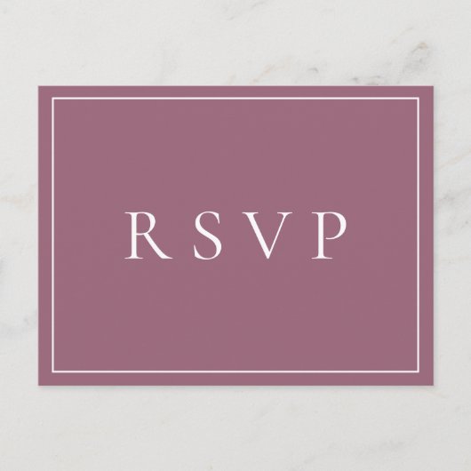 Mauve Floral Wedding RSVP Song Request Einladungspostkarte (Vorderseite)