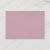 Mauve Floral Wedding Website Card Visitenkarte (Rückseite)