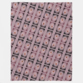 Mauve Flower Fleece Blanket (Vorderseite)