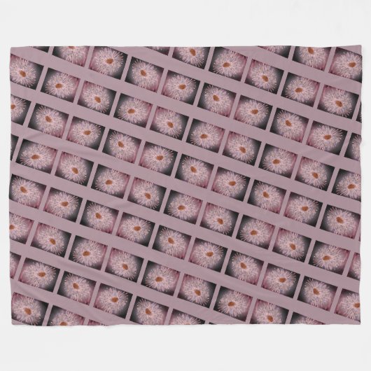 Mauve Flower Fleece Blanket (Vorderseite (Horizontal))