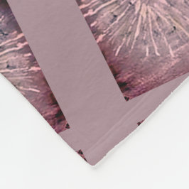 Mauve Flower Fleece Blanket