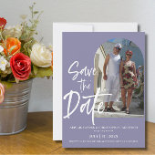Mauve Foto Save the Date Einladung