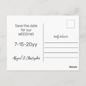 Mauve Foto Save the Date Einladung Postkarte (Rückseite)