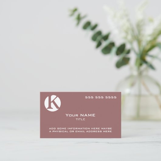 Mauve für das benutzerdefinierte Logo Visitenkarte (Stehend Vorderseite)