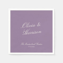 Mauve Garden Wedding Napkins Serviette