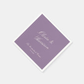 Mauve Garden Wedding Napkins Serviette (Ecke)