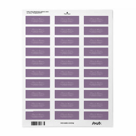 Mauve Garden Wedding Return Address Label