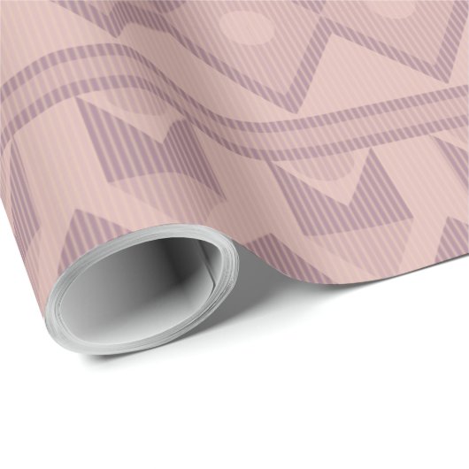 Mauve Geo Geschenkpapier (Rolleneckpunkt)