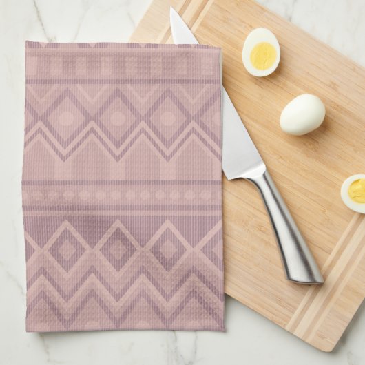 Mauve Geo Kitchen Handtuch (Viertel Falte)