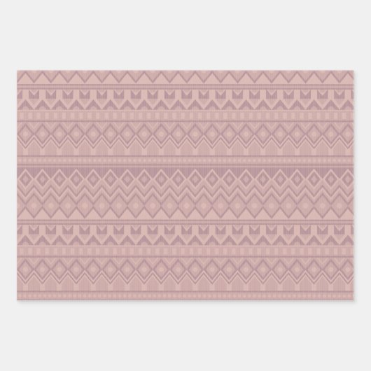 Mauve Geo Wrapping Paper Sheets Geschenkpapier Set (Vorderseite 3)