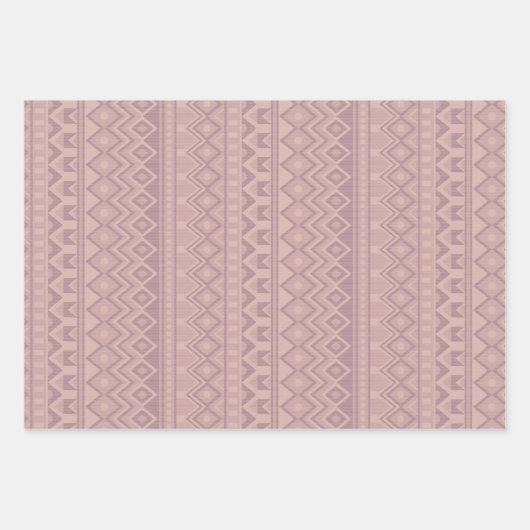 Mauve Geo Wrapping Paper Sheets Geschenkpapier Set (Vorderseite 2)