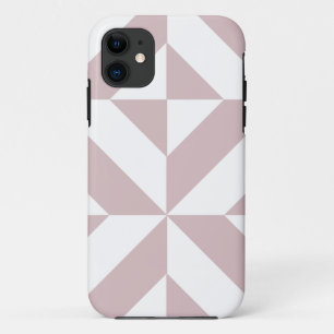 Mauve Geometric Deko Cube Pattern iPhone 11 Hülle