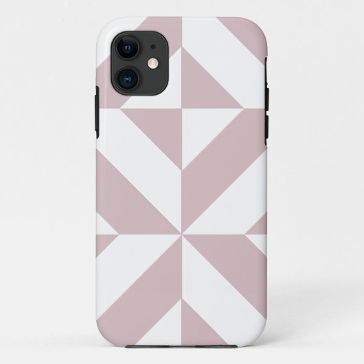 Mauve Geometric Deko Cube Pattern Case-Mate iPhone Hülle (Rückseite)