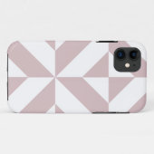 Mauve Geometric Deko Cube Pattern Case-Mate iPhone Hülle (Rückseite (Horizontal))