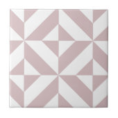 Mauve Geometric Deko Cube Pattern Fliese (Vorderseite)