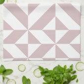 Mauve Geometric Deko Cube Pattern Geschirrtuch (Gefaltet)