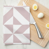 Mauve Geometric Deko Cube Pattern Geschirrtuch (Viertel Falte)