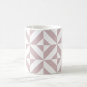 Mauve Geometric Deko Cube Pattern Kaffeetasse (Mittel)