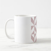 Mauve Geometric Deko Cube Pattern Kaffeetasse (Links)