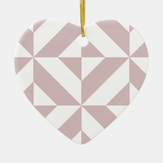 Mauve Geometric Deko Cube Pattern Keramik Ornament (Vorne)