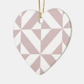 Mauve Geometric Deko Cube Pattern Keramik Ornament (Links)