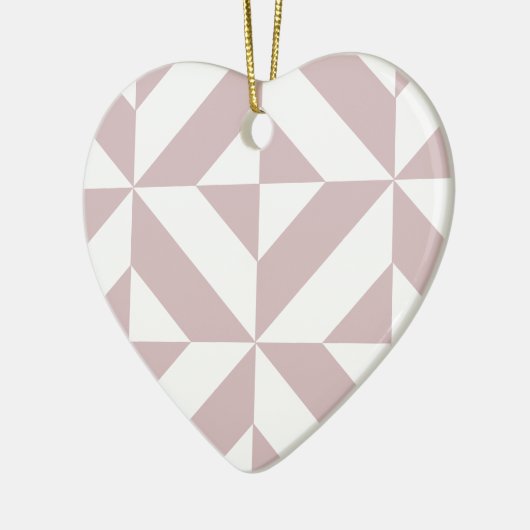 Mauve Geometric Deko Cube Pattern Keramik Ornament (Links)