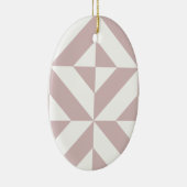 Mauve Geometric Deko Cube Pattern Keramikornament (Rechts)
