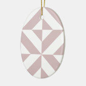 Mauve Geometric Deko Cube Pattern Keramikornament (Links)