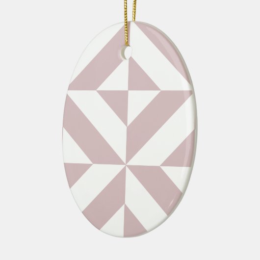 Mauve Geometric Deko Cube Pattern Keramikornament (Links)
