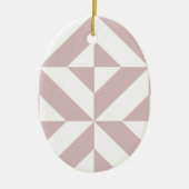 Mauve Geometric Deko Cube Pattern Keramikornament (Vorne)